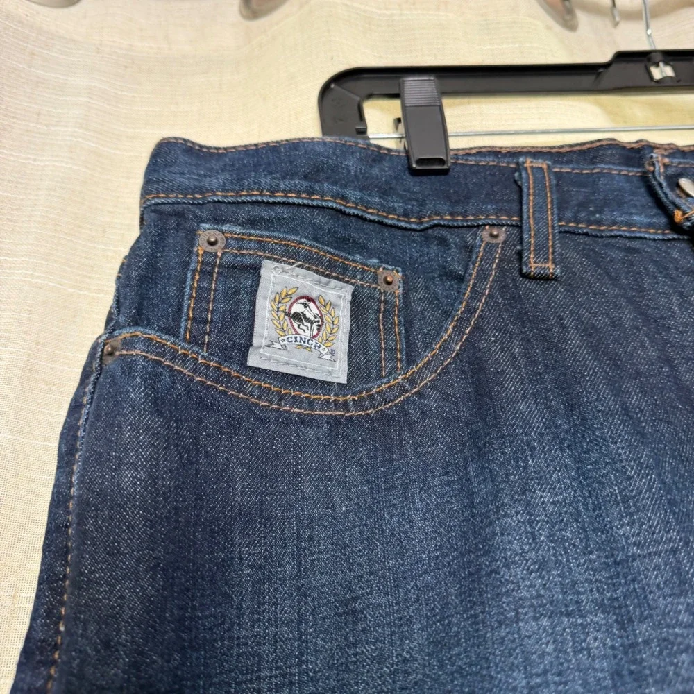 Cinch Silver Label Jeans 002 Rigid Dark Stone Straight Leg Men's Size 35x30
